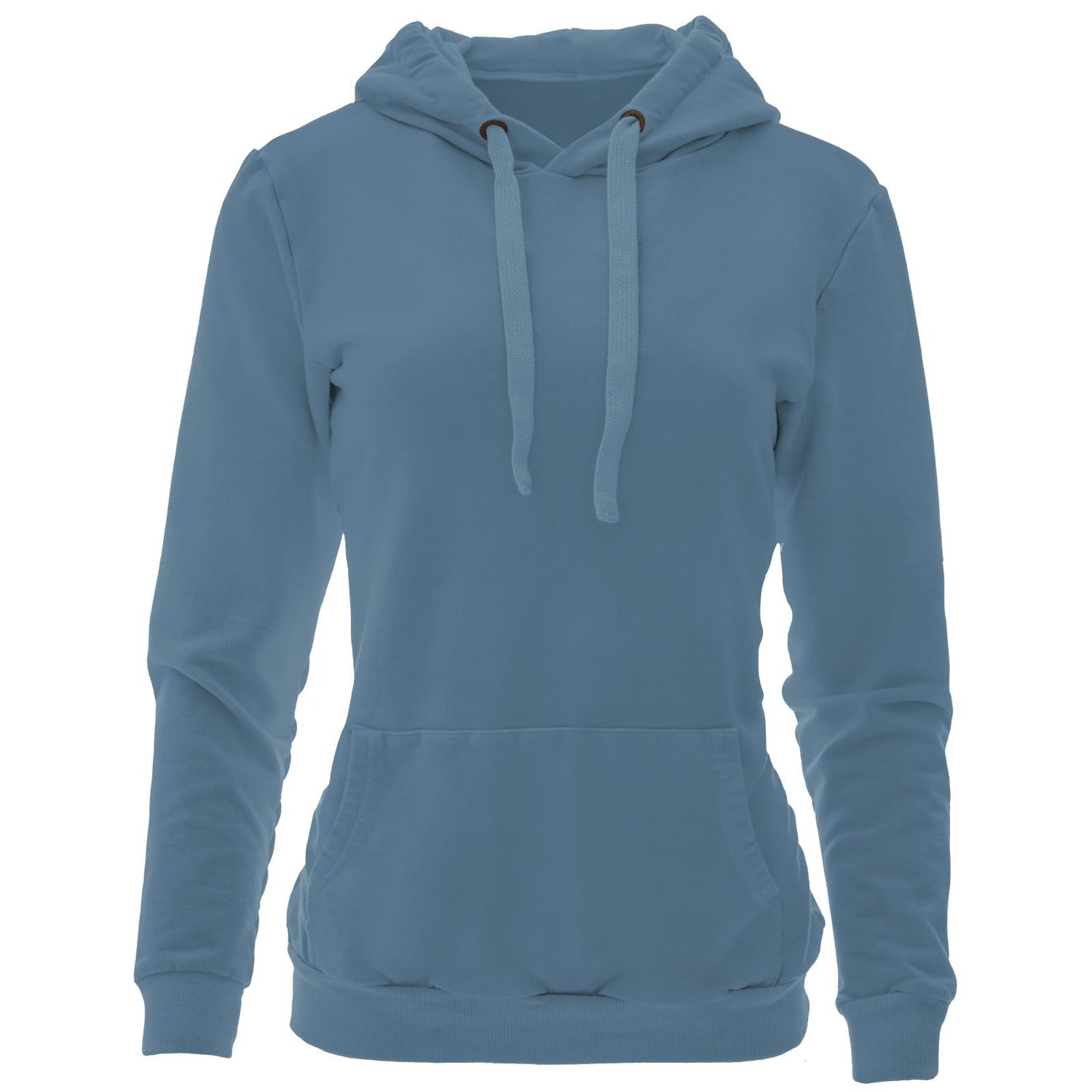 Women's Fleece Kangaroo Pocket Pullover in Parisian Blue