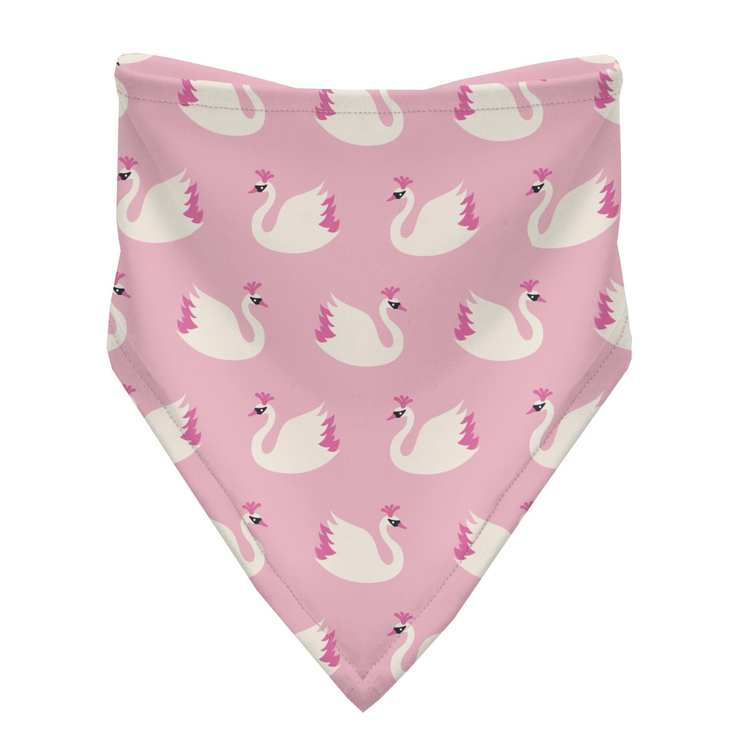 Print Bandana Bib in Cake Pop Swan Princess