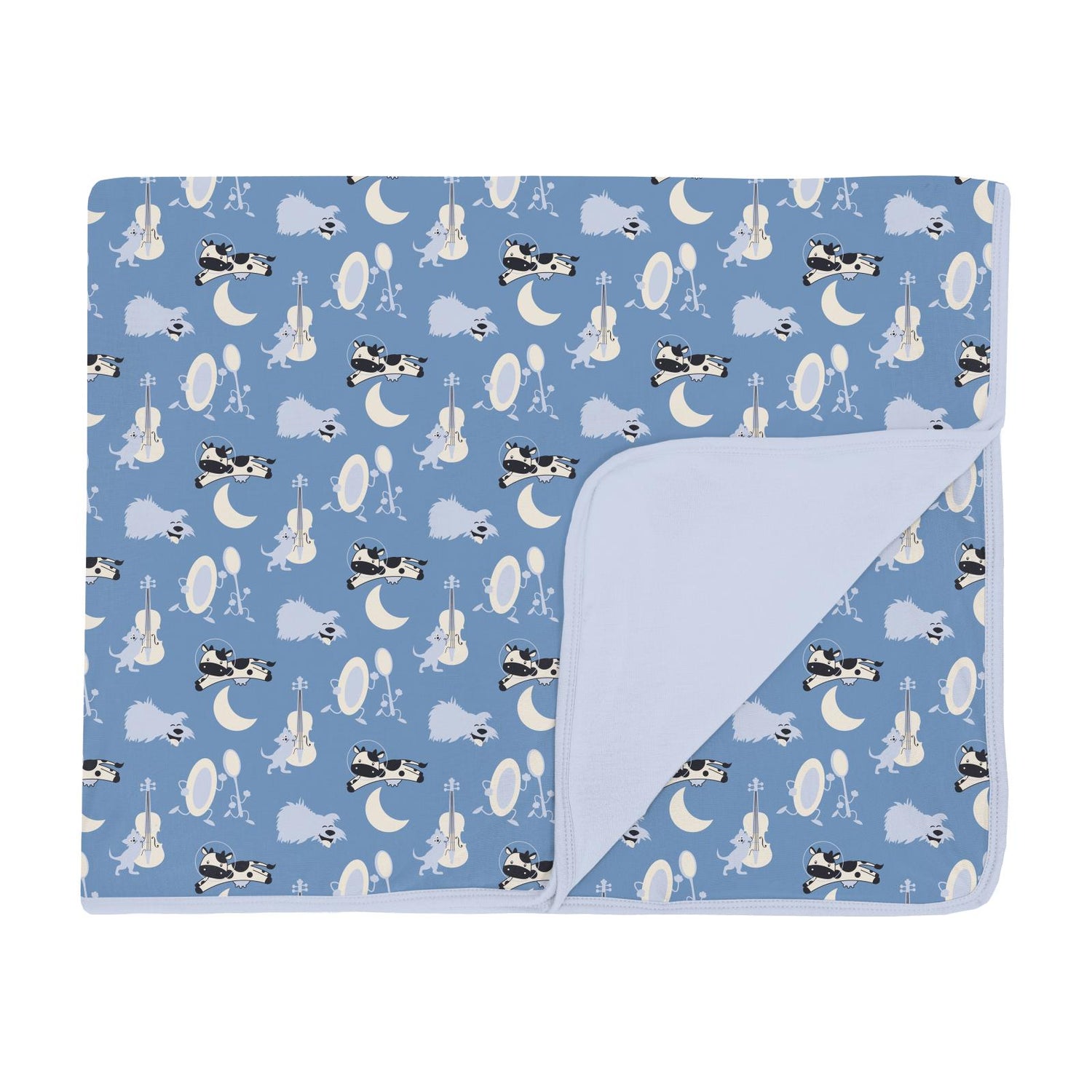 Print Toddler Blanket in Dream Blue Hey Diddle Diddle