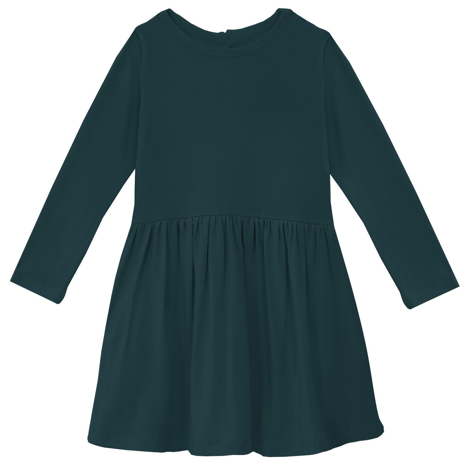 Long Sleeve Twirl Dress in Pine