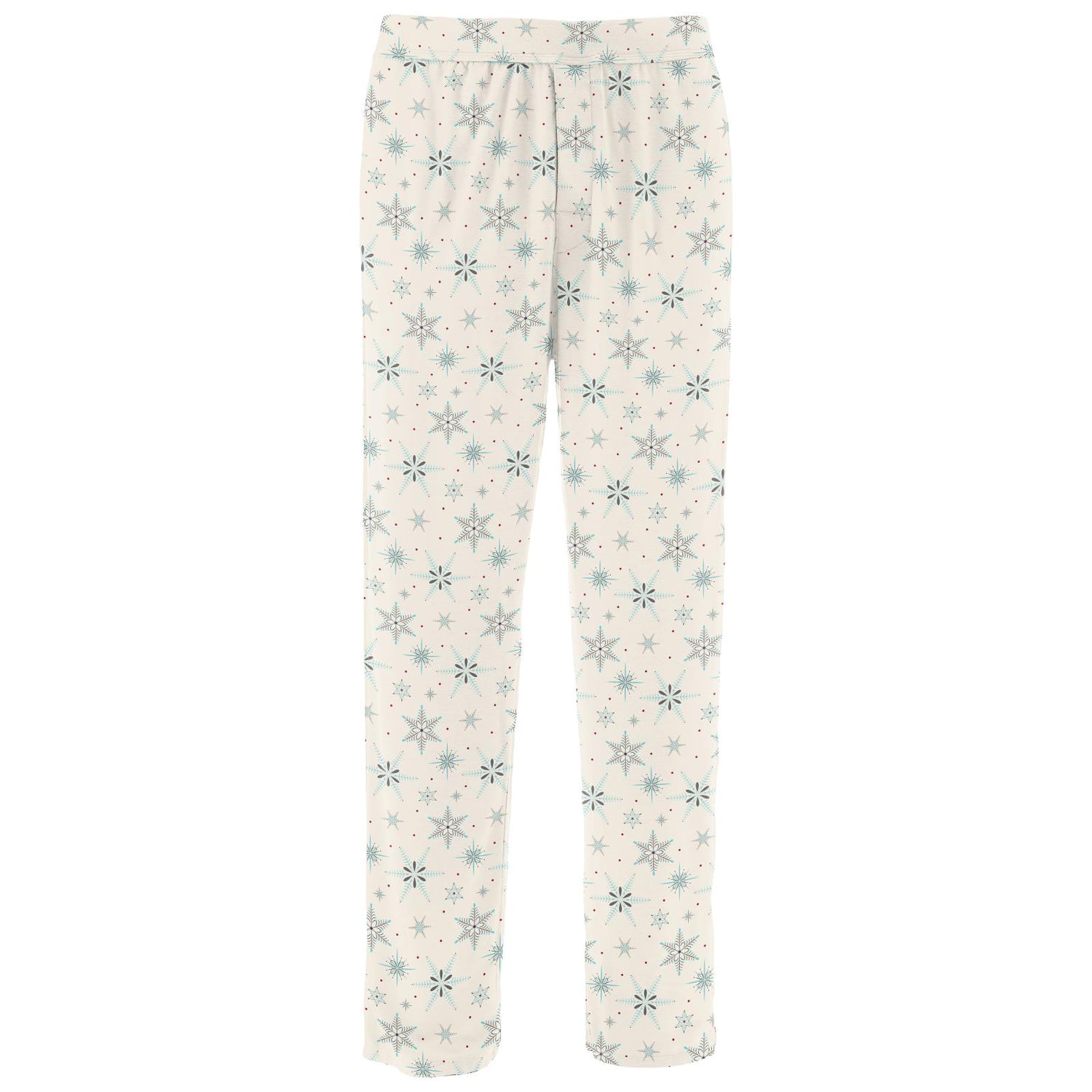 Men's Print Pajama Pants in Natural Snowflakes