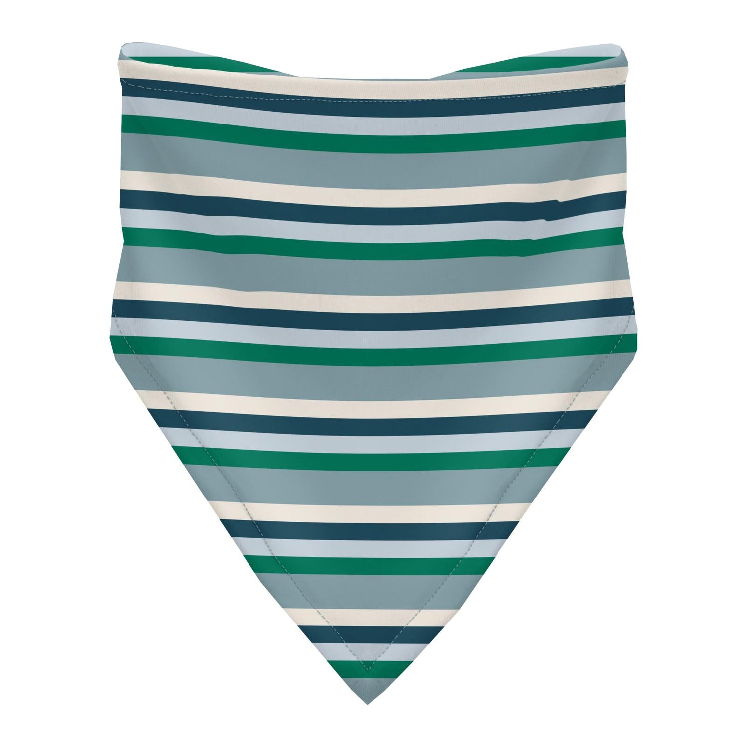 Print Bandana Bib in Stormy Sea Stripe