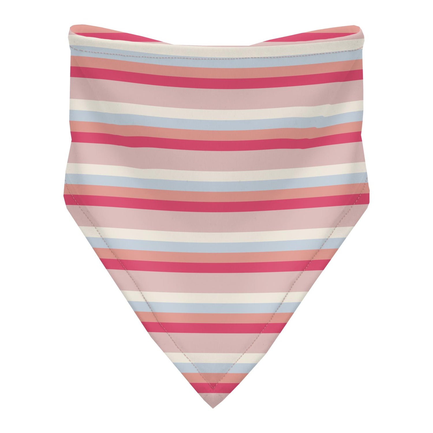 Print Bandana Bib in Baby Rose Stripe