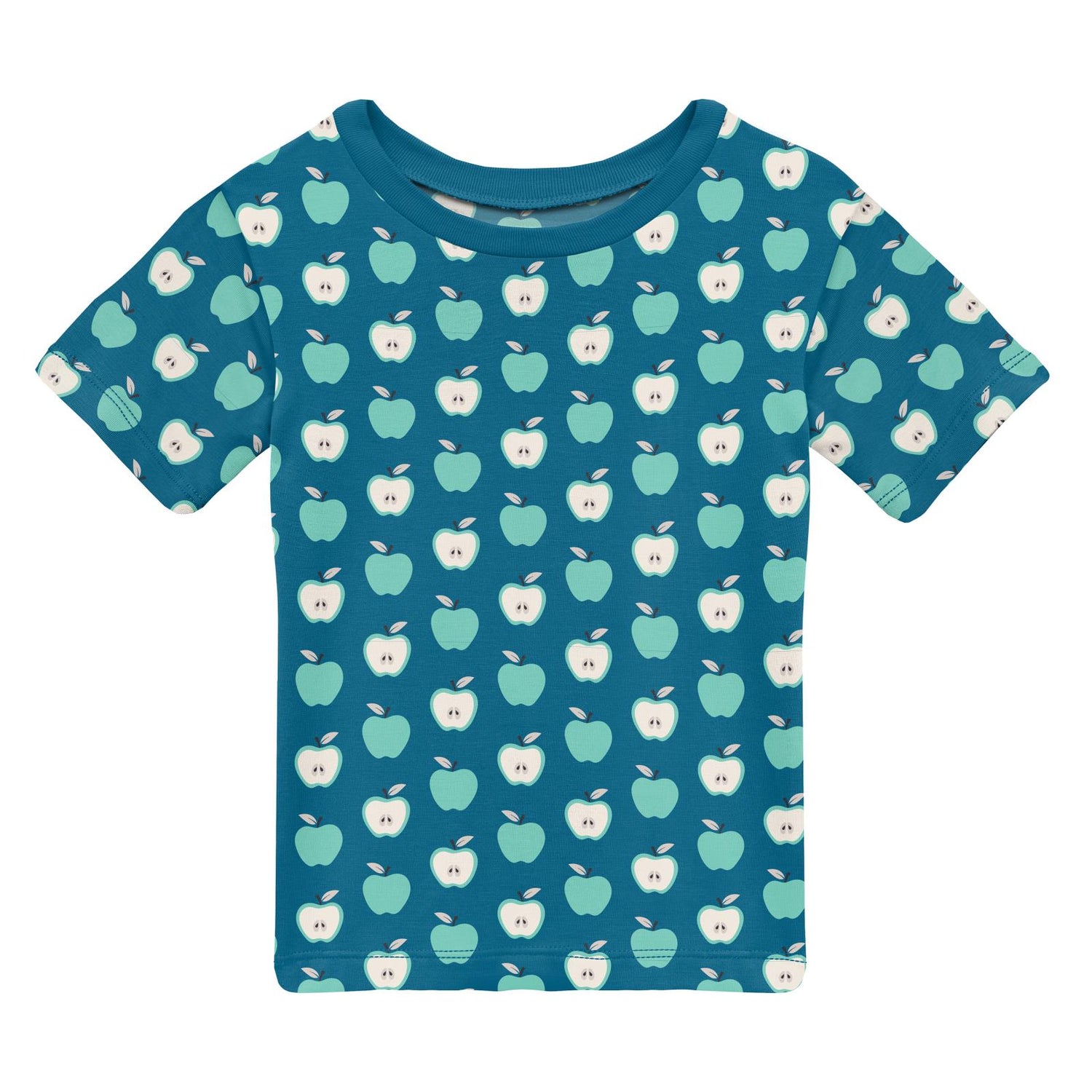 Print Short Sleeve Easy Fit Crew Neck Tee in Seaport Johnny Appleseed