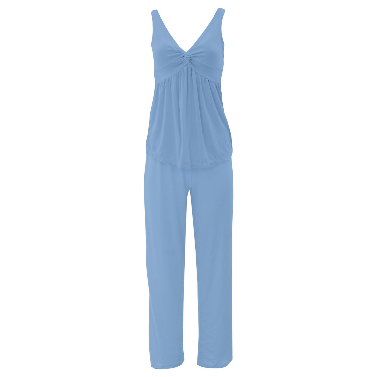 Women's Twist Tank and Pajama Pants Set in Dream Blue