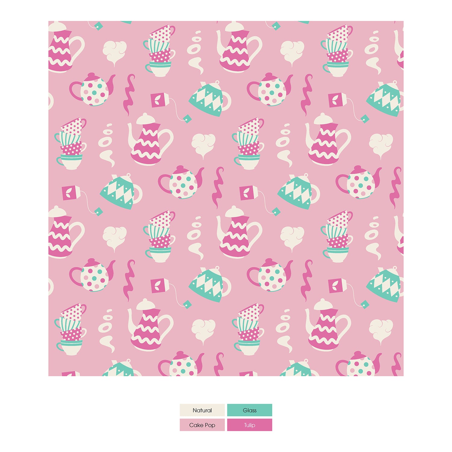 Print Coverall with 2 Way Zipper in Cake Pop Tea Party