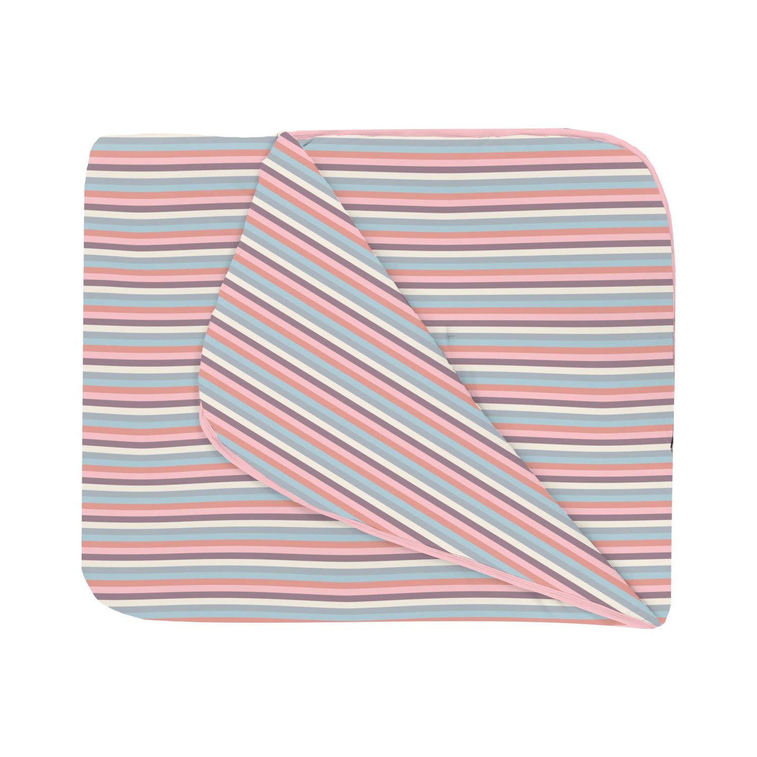 Print Fluffle Throw Blanket in Spring Bloom Stripe