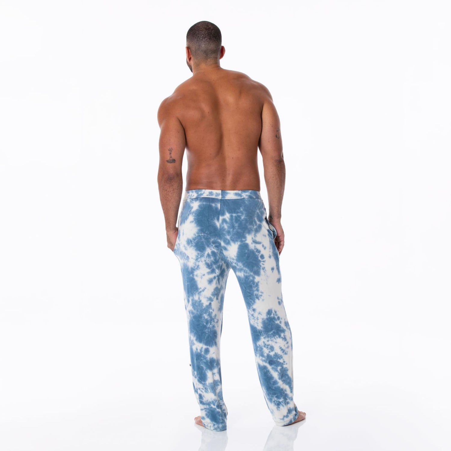 Men's Print Pajama Pants in Deep Sea Tie Dye