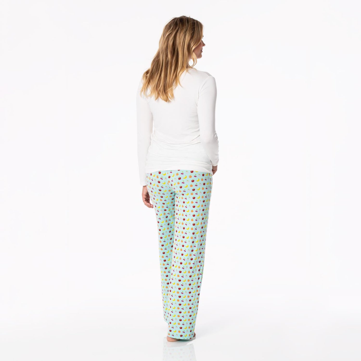 Women's Print Pajama Pants in Summer Sky Mini Fruit