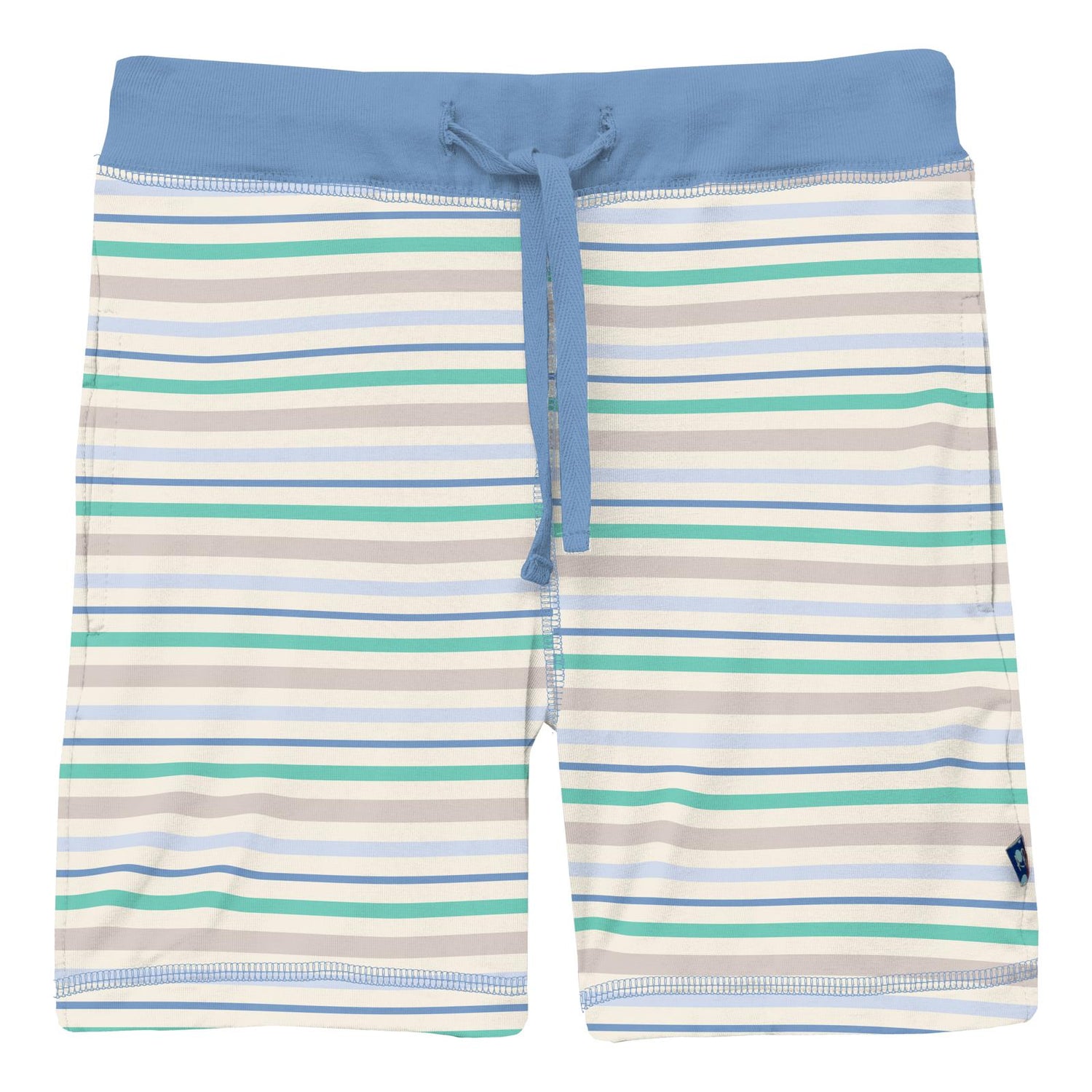 Print Lightweight Drawstring Shorts in Mythical Stripe