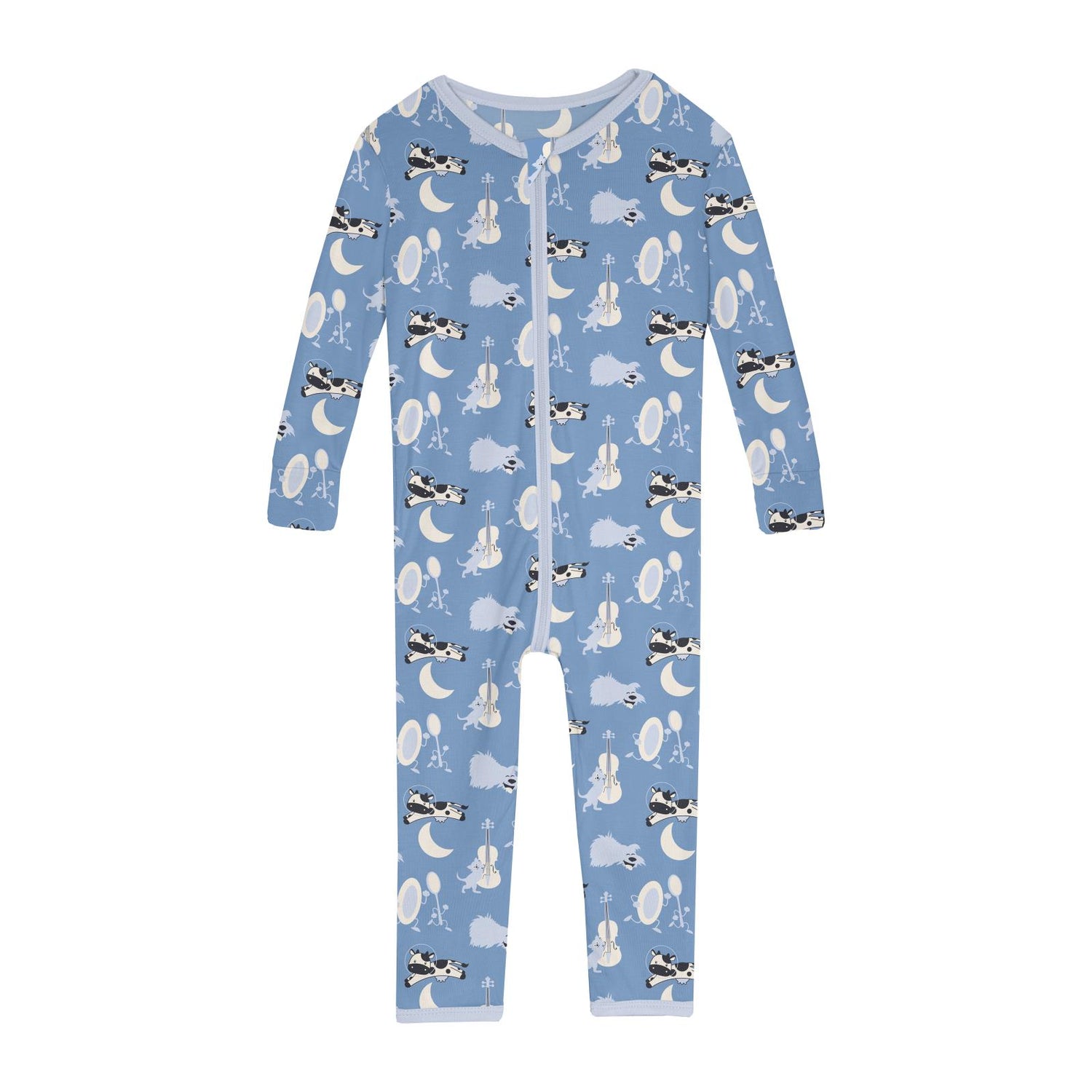 Print Convertible Sleeper with Zipper in Dream Blue Hey Diddle Diddle