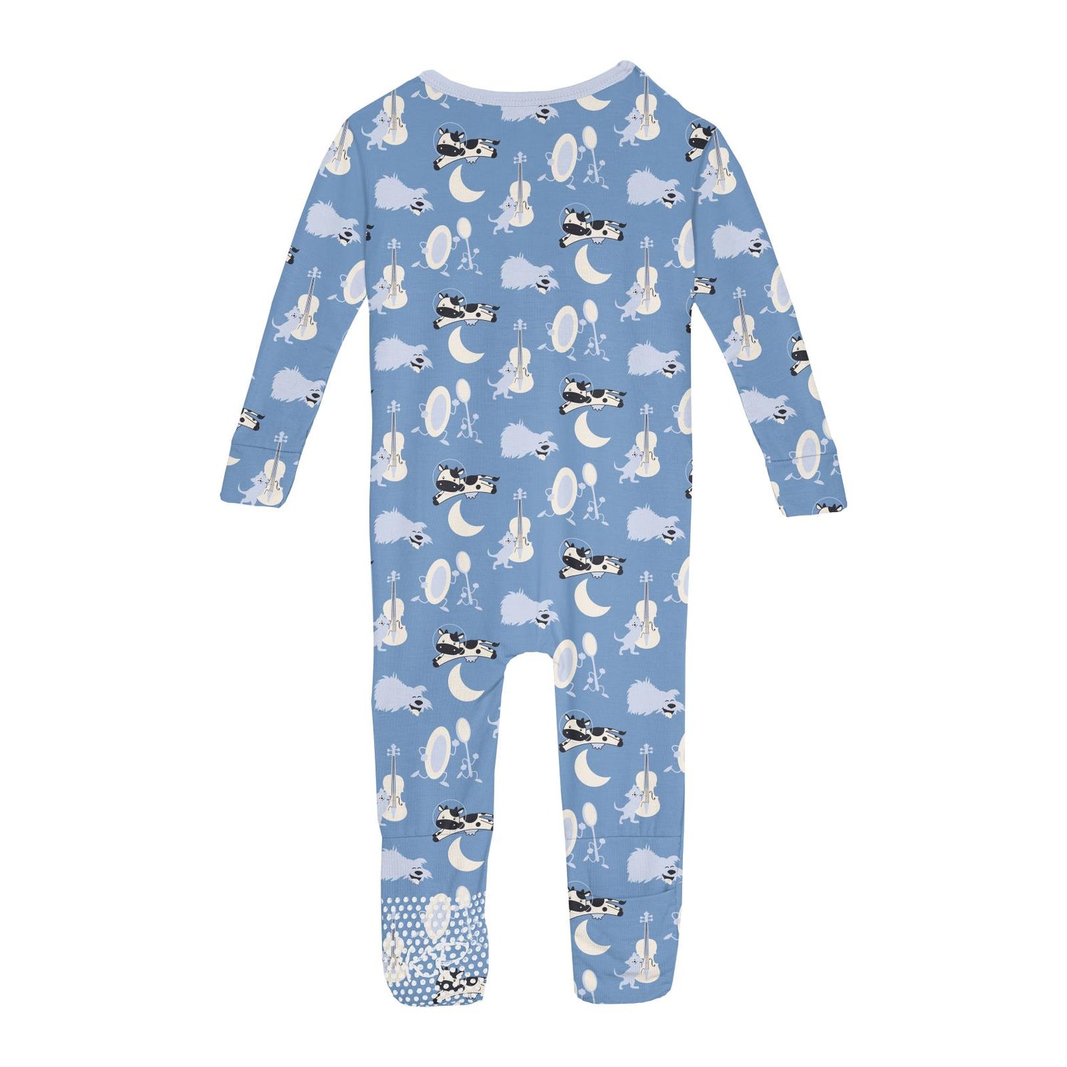 Print Convertible Sleeper with Zipper in Dream Blue Hey Diddle Diddle