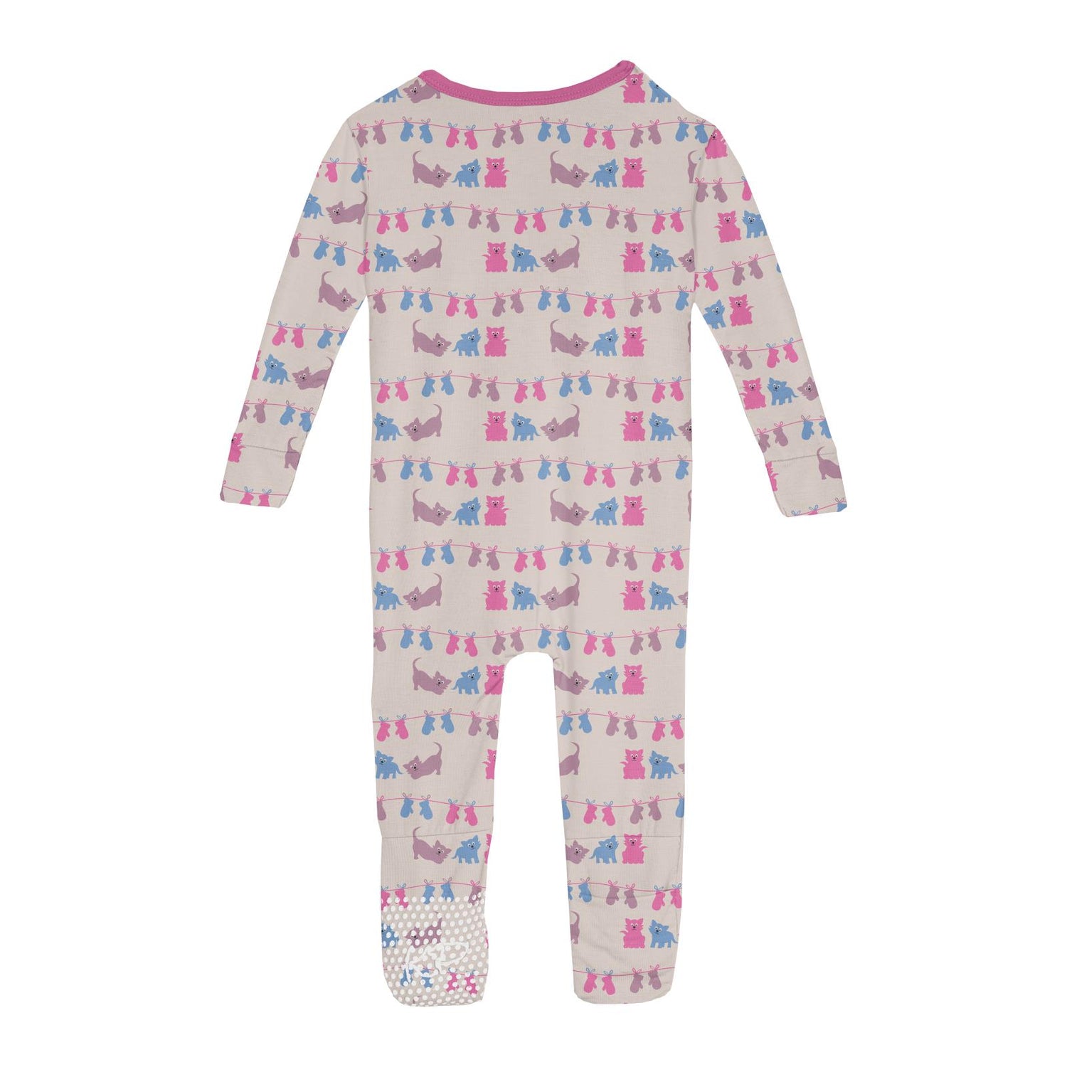 Print Convertible Sleeper with Zipper in Latte 3 Little Kittens