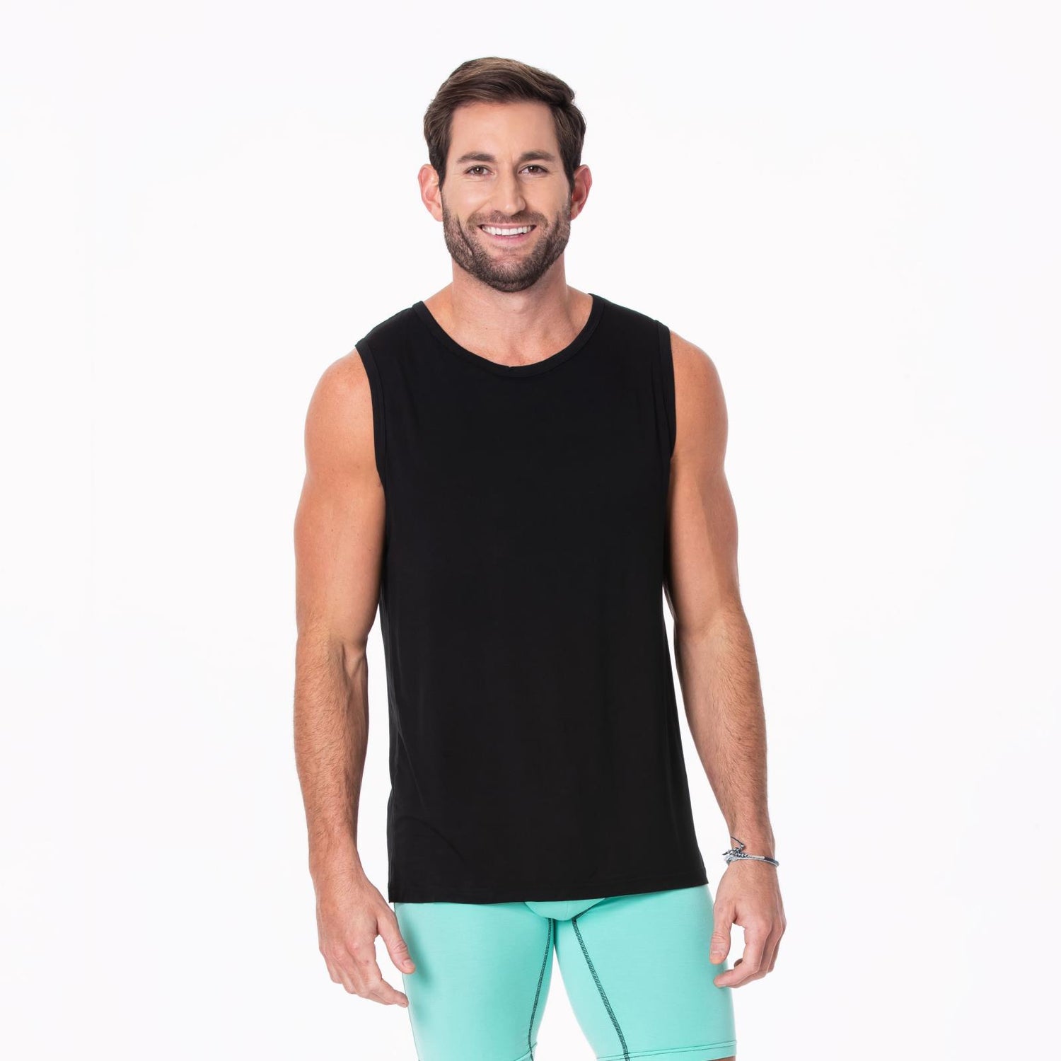 Men's Solid Tank in Midnight