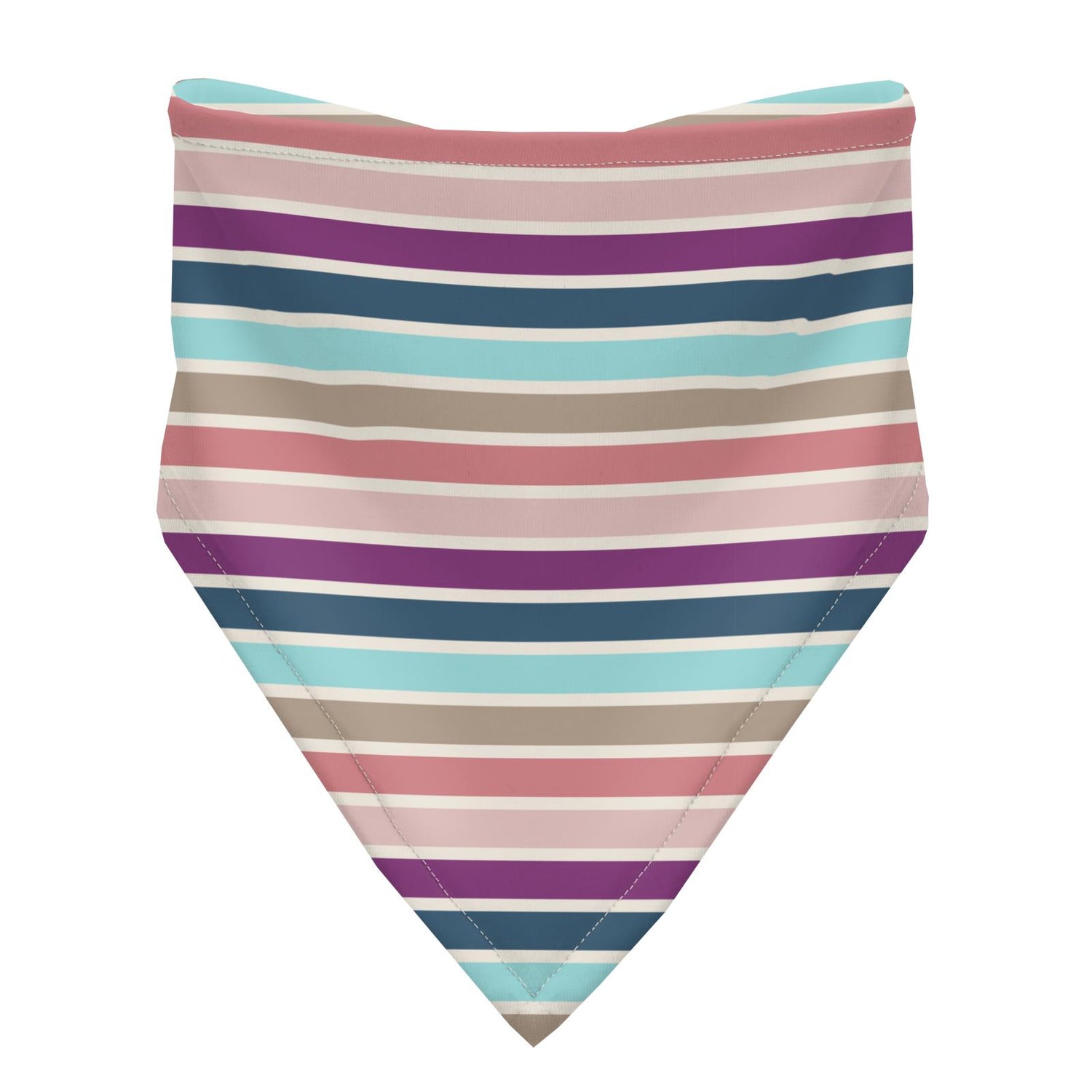 Print Bandana Bib in Love Stripe