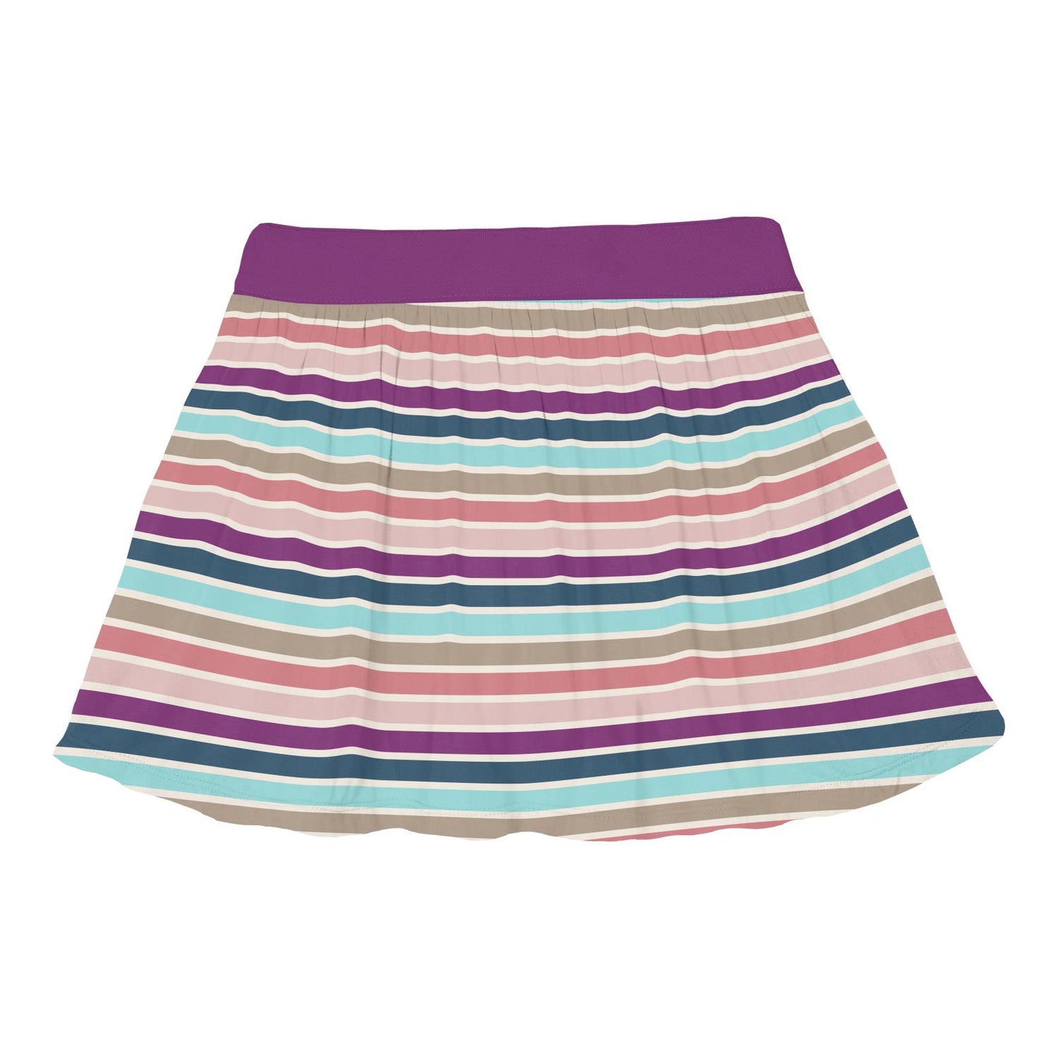 Print Swing Skort in Love Stripe