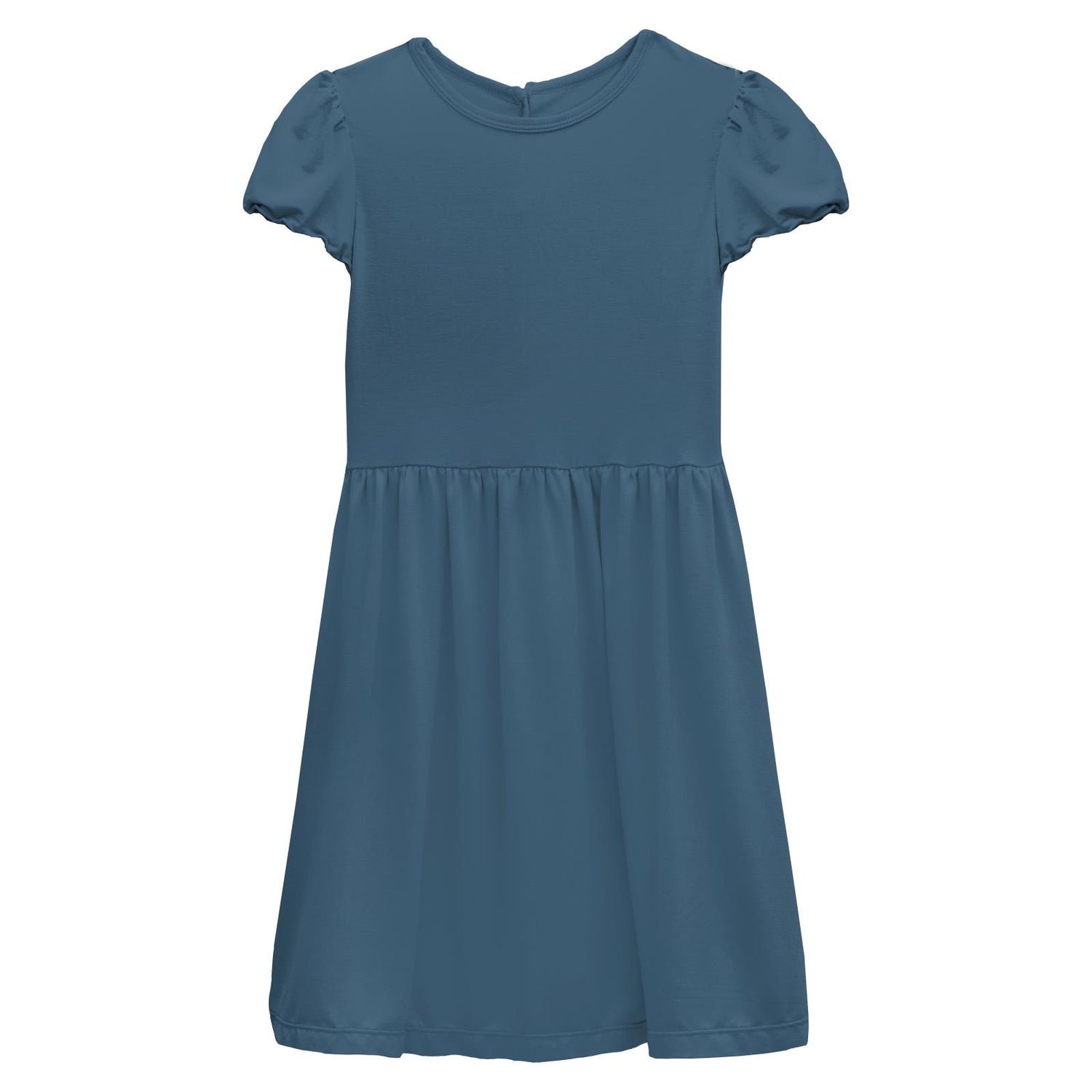 Flutter Sleeve Twirl Dress in Deep Sea