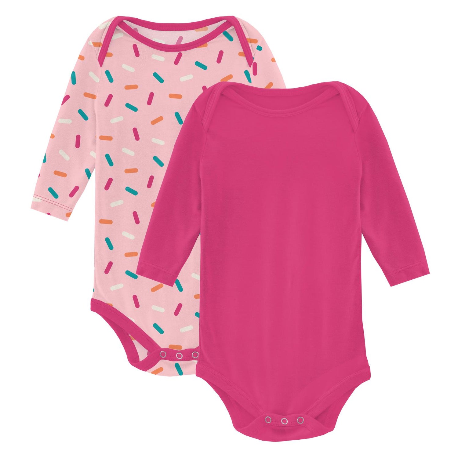 Print Long Sleeve One Piece Set of 2 in Lotus Sprinkles & Calypso
