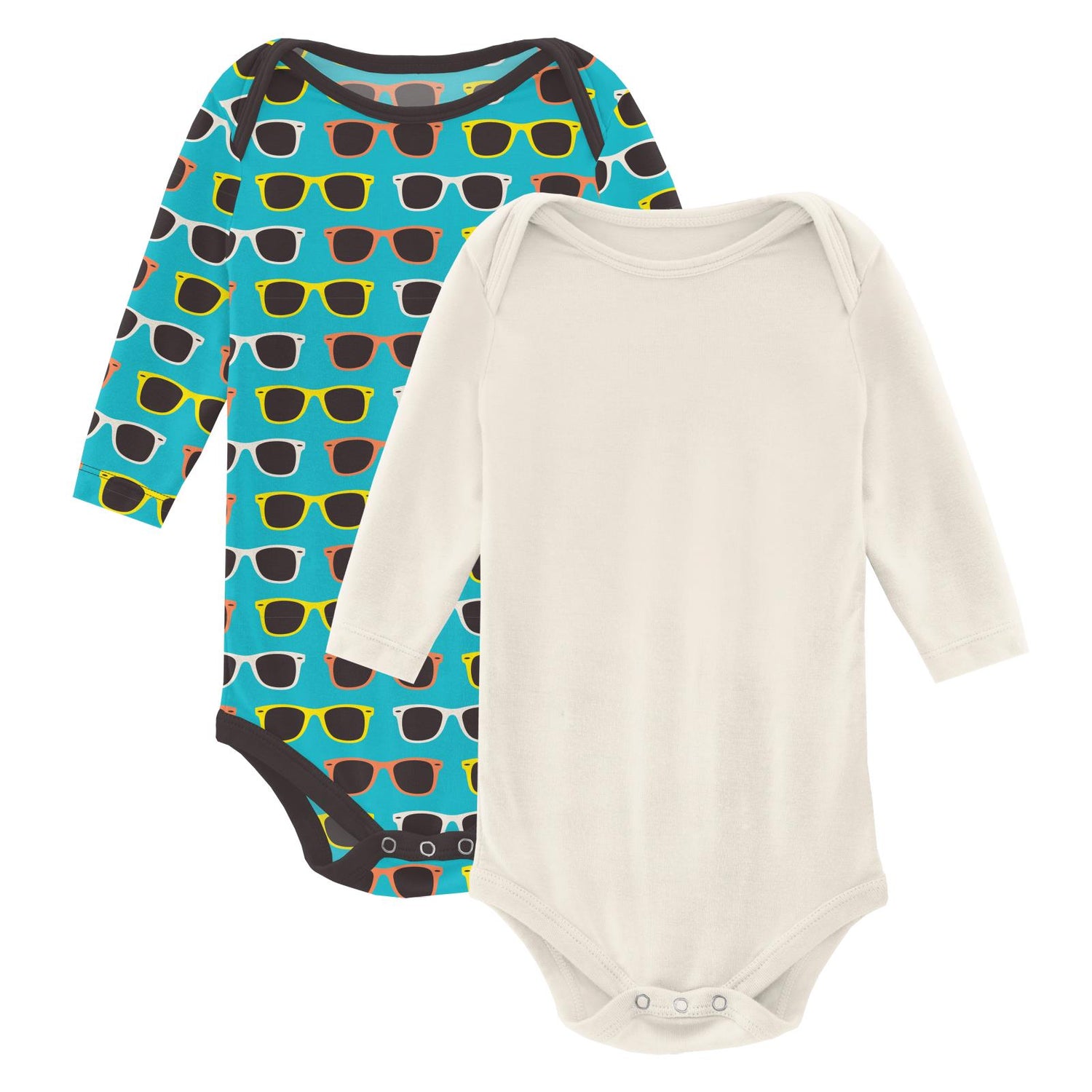 Print Long Sleeve One Piece Set of 2 in Confetti Sunglasses & Natural