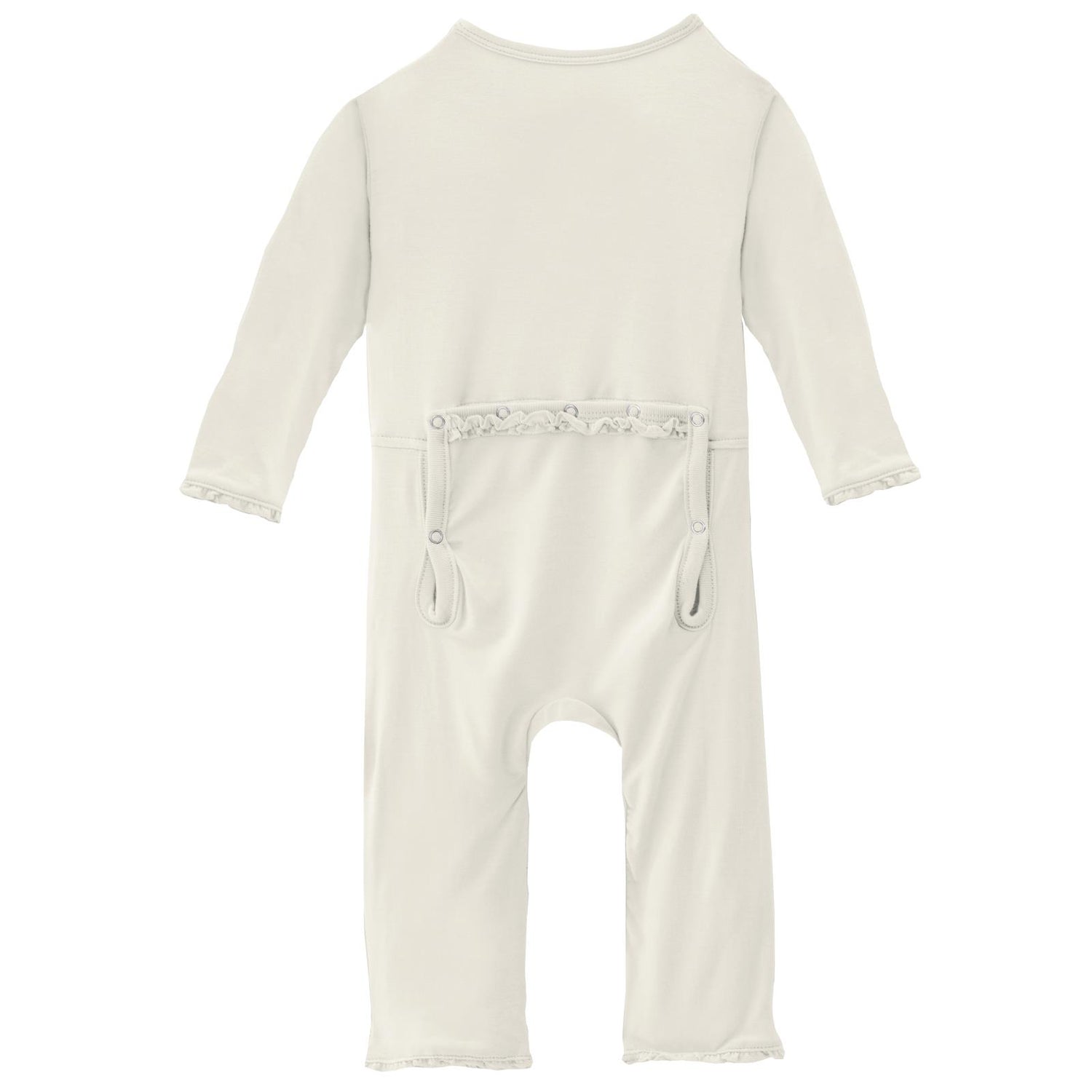 Muffin Ruffle Coverall with Snaps in Natural