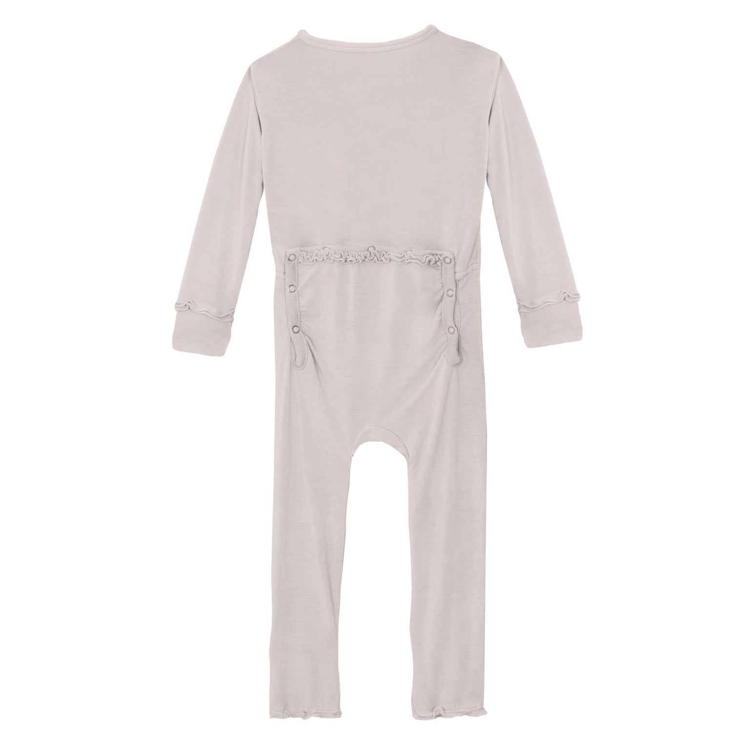 Muffin Ruffle Coverall with Zipper in Macaroon