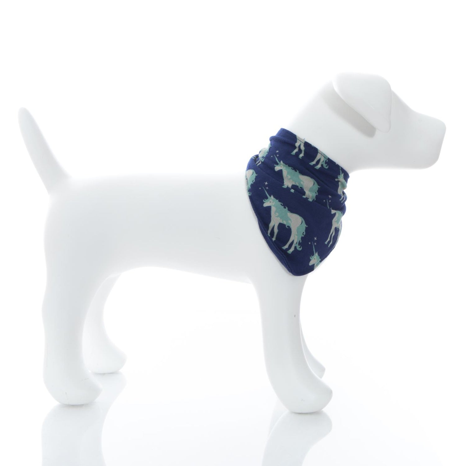 Print Dog Bandana in Flag Blue Unicorns