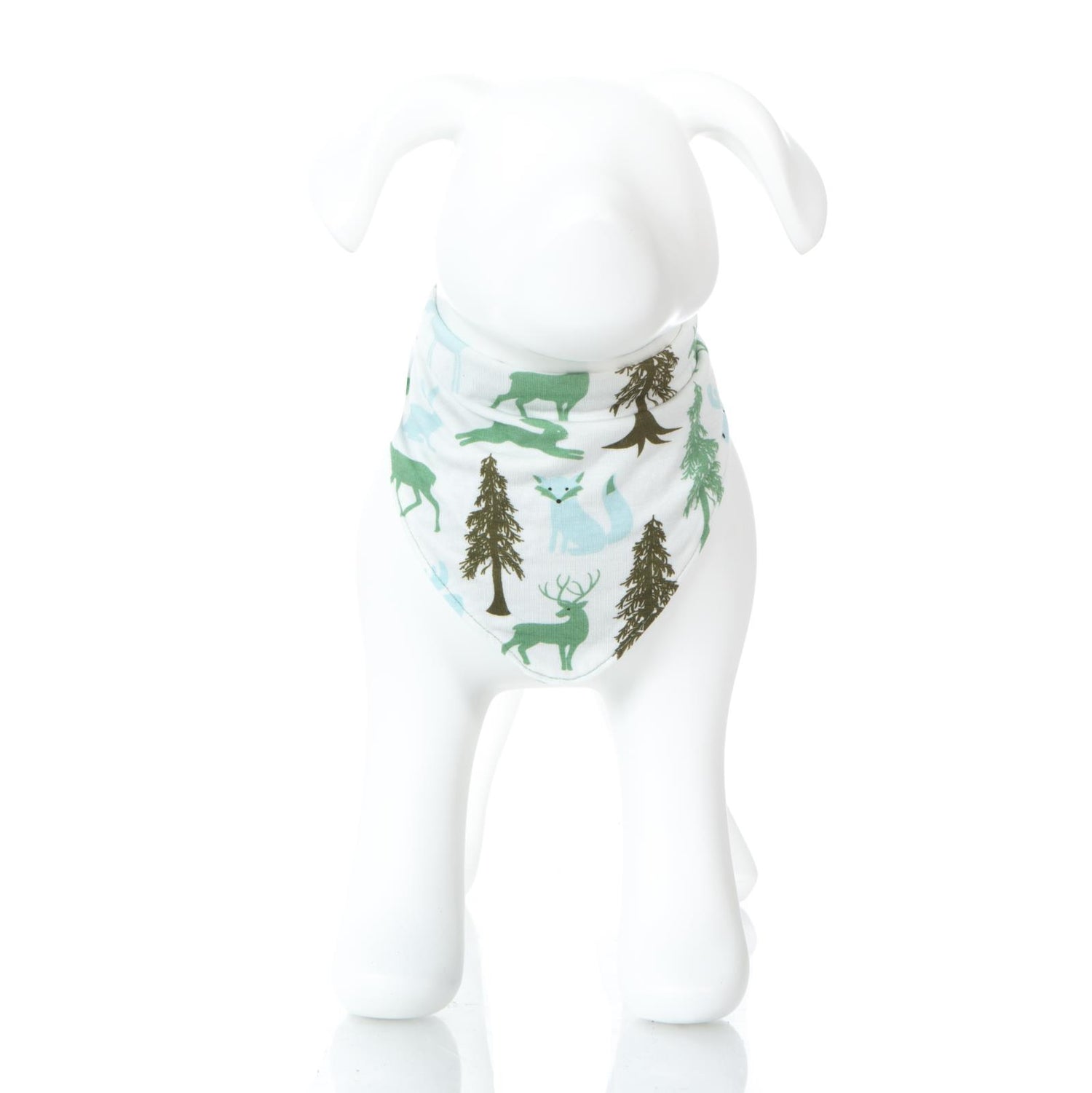 Print Dog Bandana in Natural Woodland Holiday