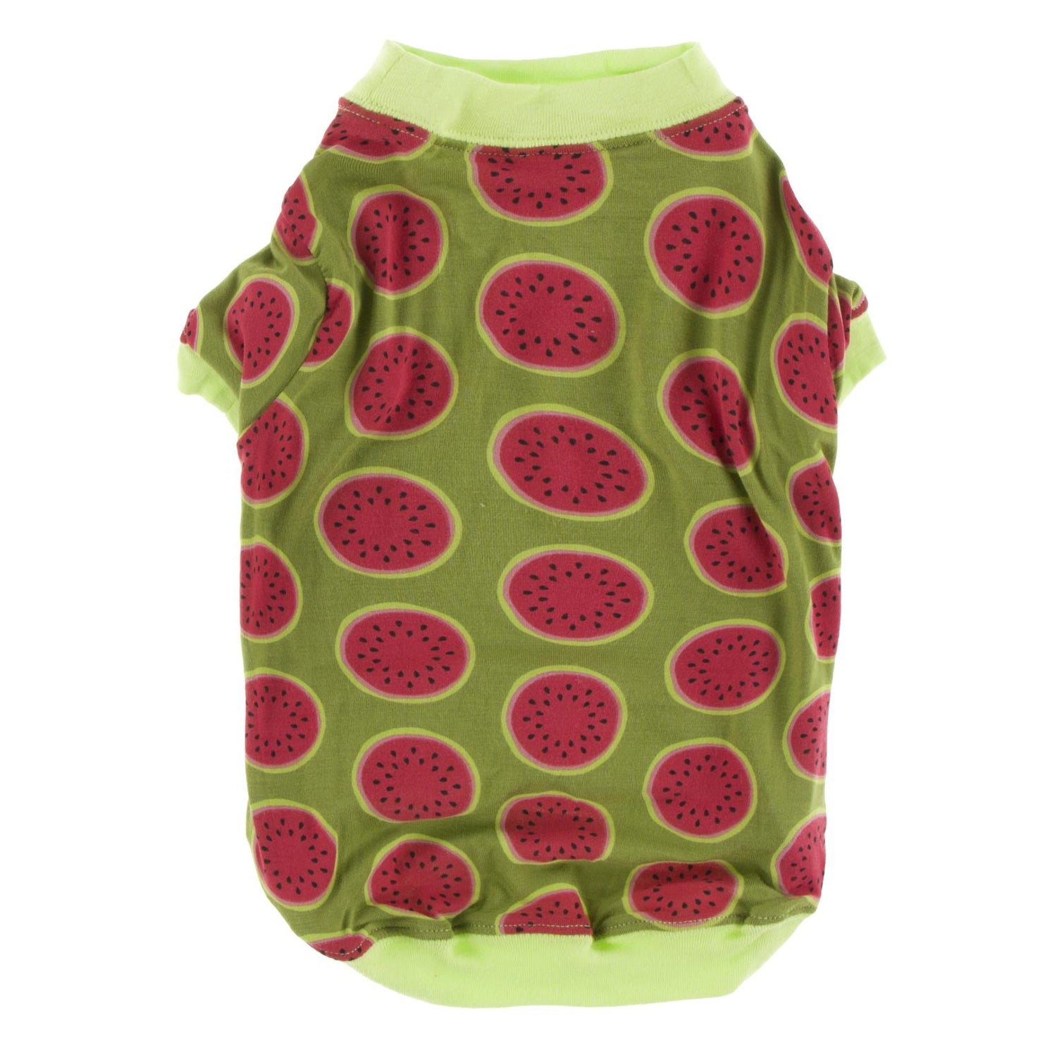 Print Dog Jammies in Grasshopper Watermelon