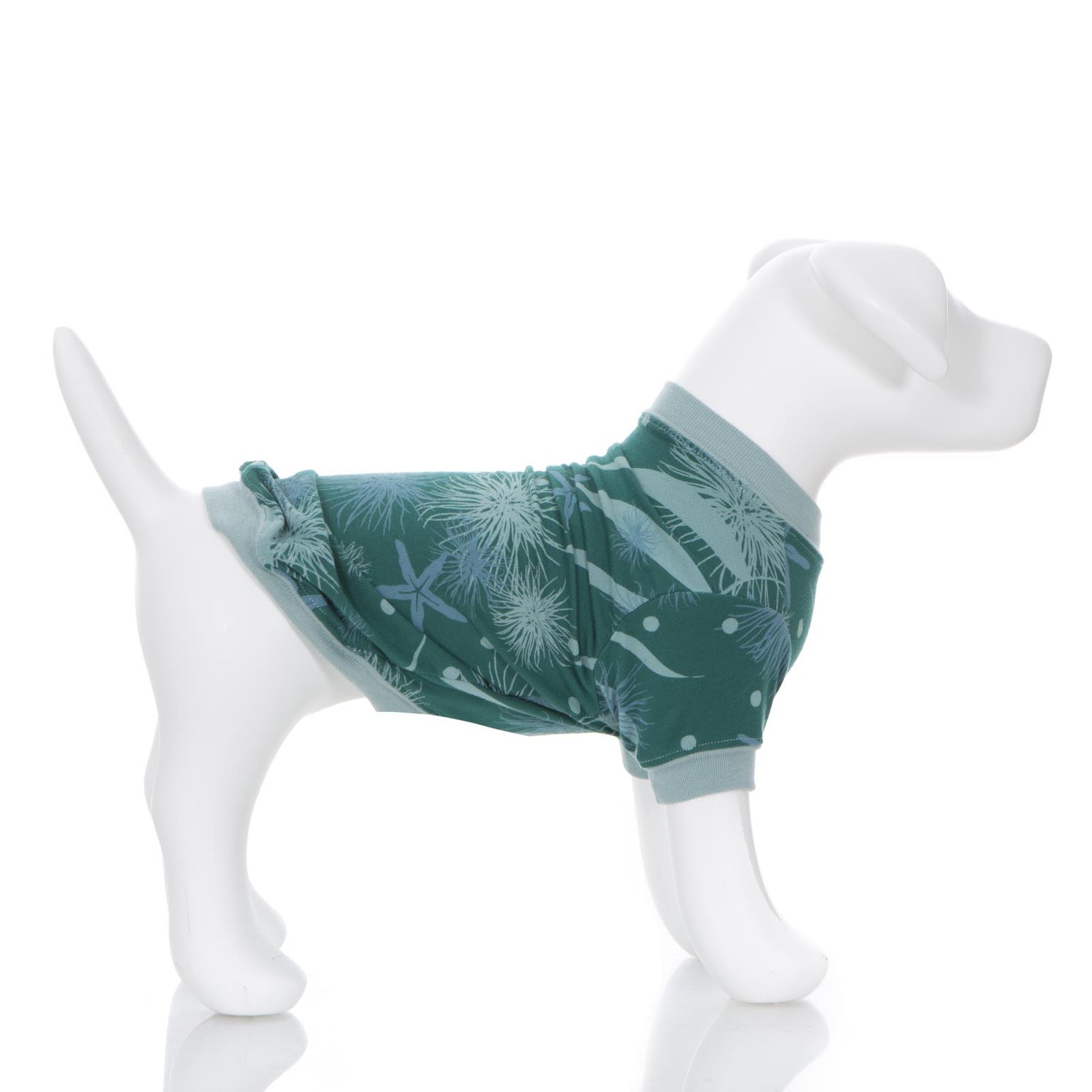 Print Dog Jammies in Ivy Sea Garden