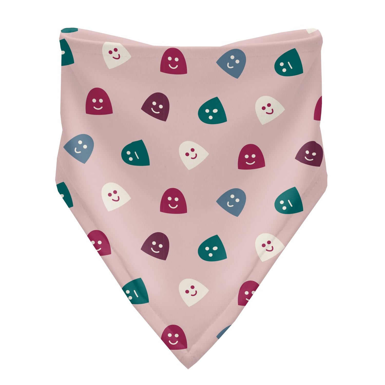 Print Bandana Bib in Baby Rose Happy Gumdrops