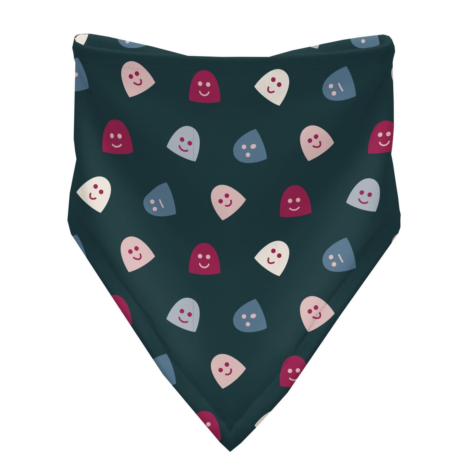 Print Bandana Bib in Pine Happy Gumdrops