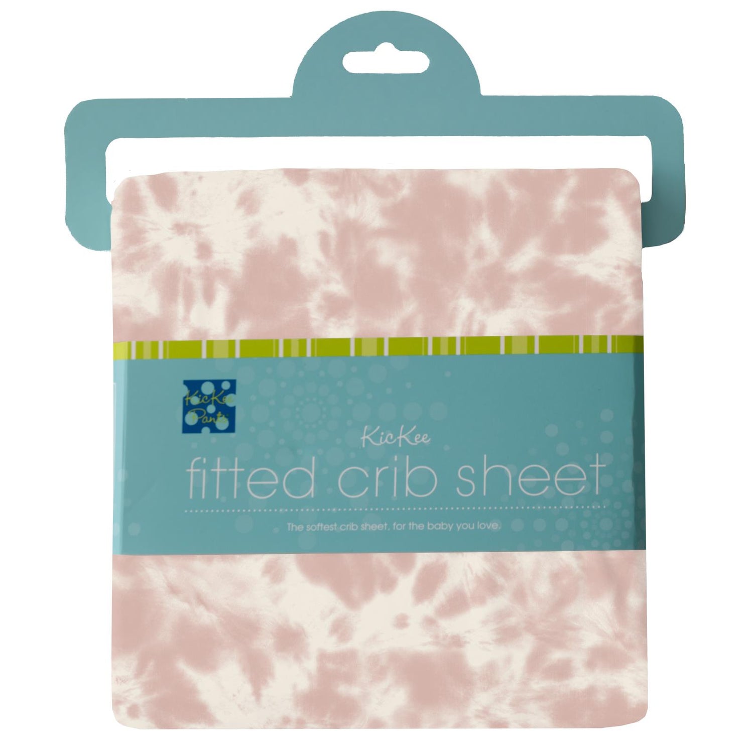 Print Fitted Crib Sheet in Baby Rose Tie Dye