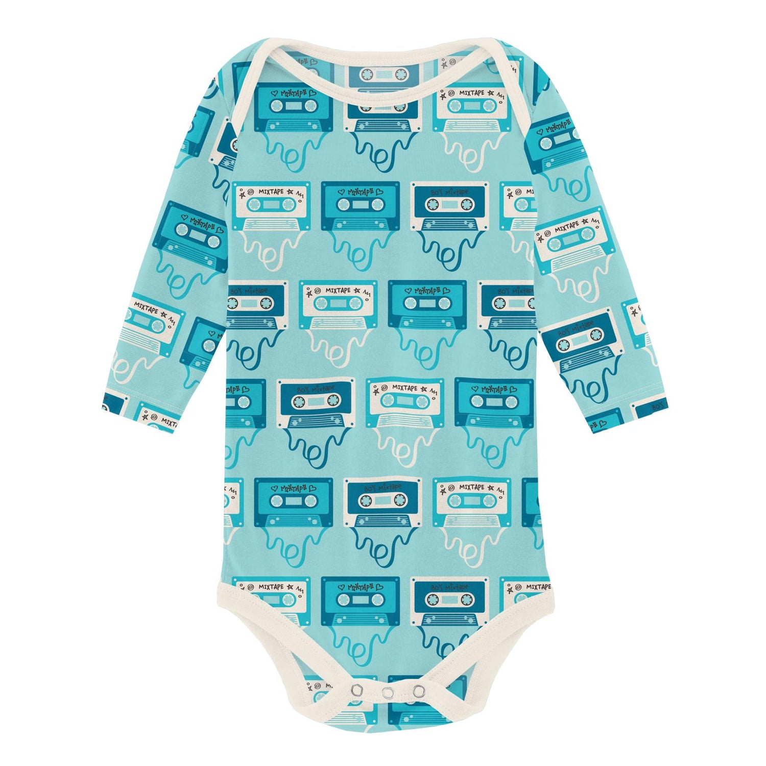 Print Long Sleeve One Piece in Summer Sky Mixtape