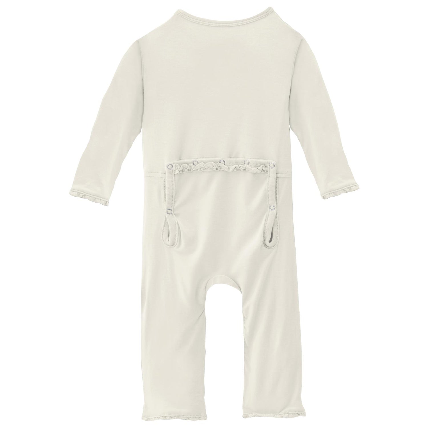 Muffin Ruffle Coverall with 2 Way Zipper in Natural