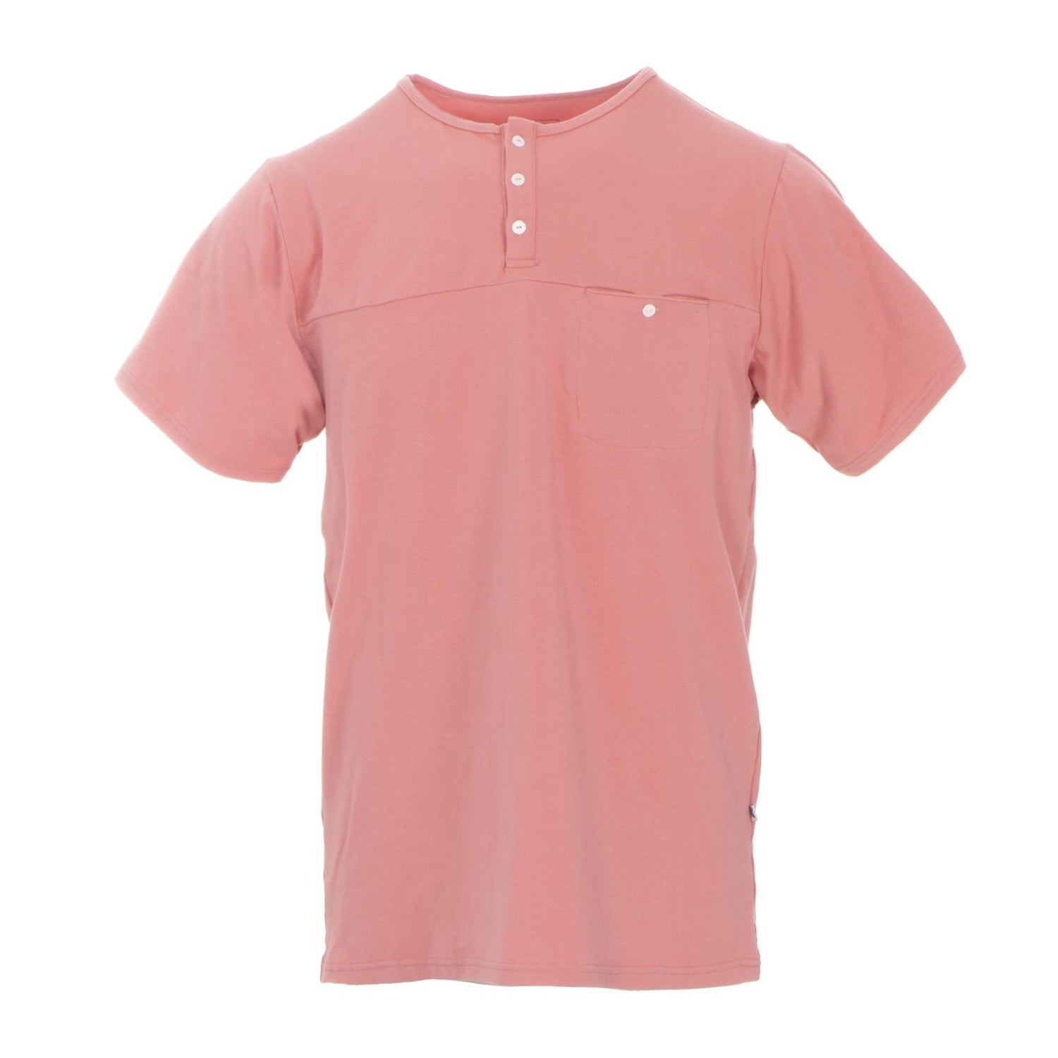 Men's Short Sleeve Luxe Jersey Henley in Desert Rose