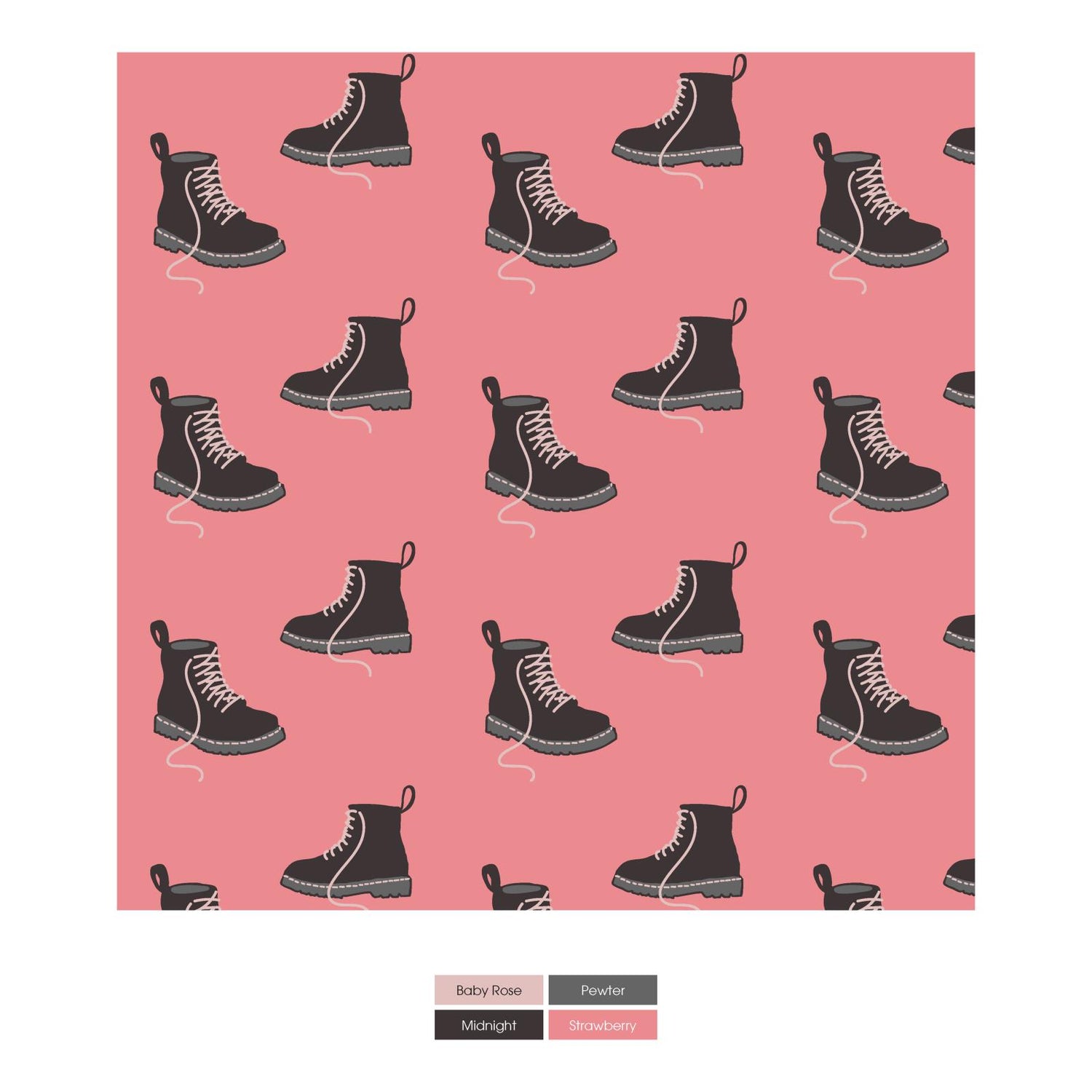 Print Pillowcase in Strawberry Boots